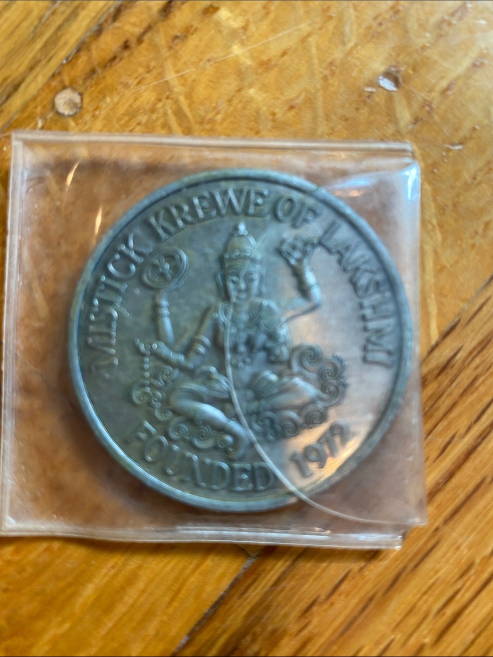Vintage Mardi Gras Krewe Commemorative Coin - Silver Tone